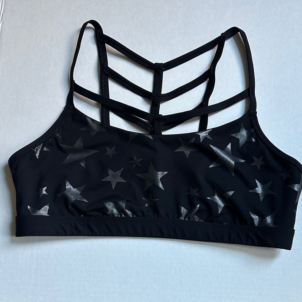 PINK Victoria's Secret Black Star Sports Bra